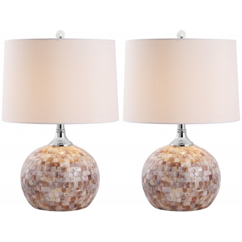 Safavieh Nikki 22.5-inch H Shell Table Lamp - Set of 2 -  Cream/White (LIT4109A-SET2)