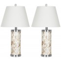 Safavieh Diana 25-inch H Shell Table Lamp - Set of 2 - Cream/White (LIT4110A-SET2)