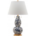 Safavieh Color Swirls 28-Inch H Glass Table Lamp Set of 2 - Navy/White (LIT4159A-SET2)