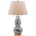 Safavieh Color Swirls 28-Inch H Glass Table Lamp Set of 2 - Navy/White (LIT4159A-SET2)