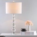 Safavieh Liam 29-inch H Stacked Crystal Ball Lamp - Set of 2 - Clear/Off-white (LIT4112A-SET2)