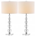 Safavieh Liam 29-inch H Stacked Crystal Ball Lamp - Set of 2 - Clear/Off-white (LIT4112A-SET2)