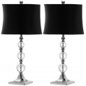 Safavieh Maeve 28-inch H Crystal Ball Lamp Set of 2 - Clear/Black (LIT4114A-SET2)