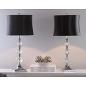 Safavieh Maeve 28-inch H Crystal Ball Lamp Set of 2 - Clear/Black (LIT4114A-SET2)