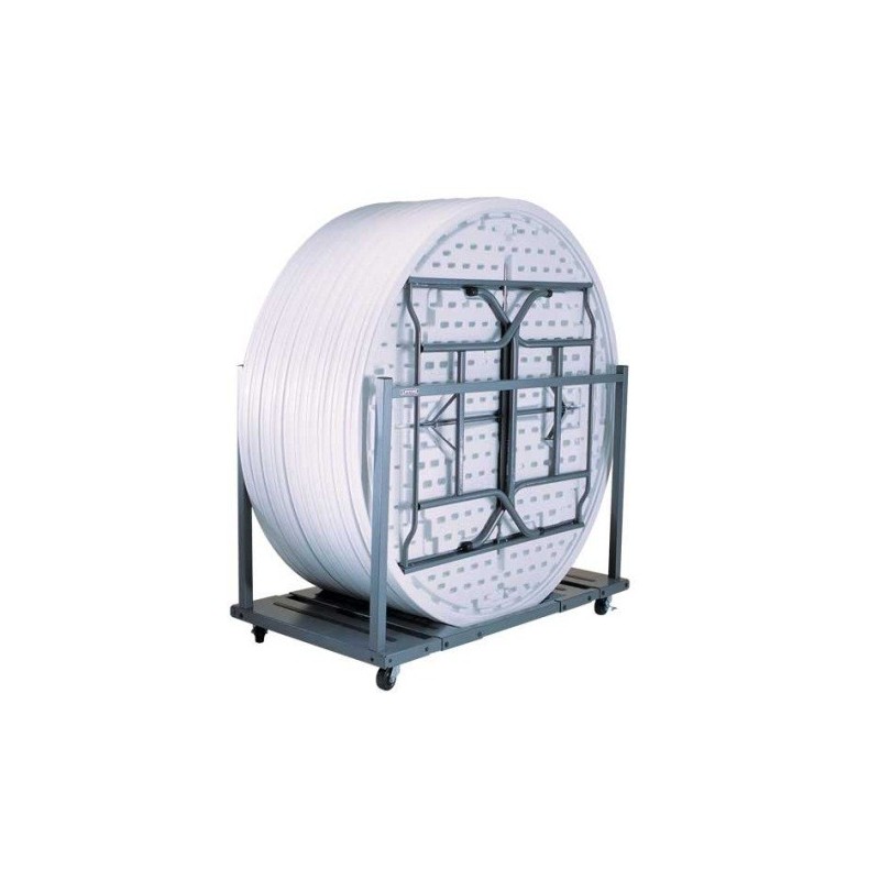 Lifetime 4 Tables / 40 Chairs - 72 in. Commercial Round Tables and Chairs Set - White (80145)