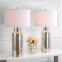 Safavieh Bottle 29-Inch H Glass Table Lamp - Set of 2 - Ivory/Silver & Off-white (LIT4157D-SET2)