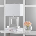 Safavieh Town 20.5-inch H Square Crystal Lamp - Clear/Off-White (LIT4115A)