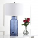 Safavieh Bottle 29-Inch H Glass Table Lamp - Set of 2 - Blue/Off-white (LIT4157C-SET2)