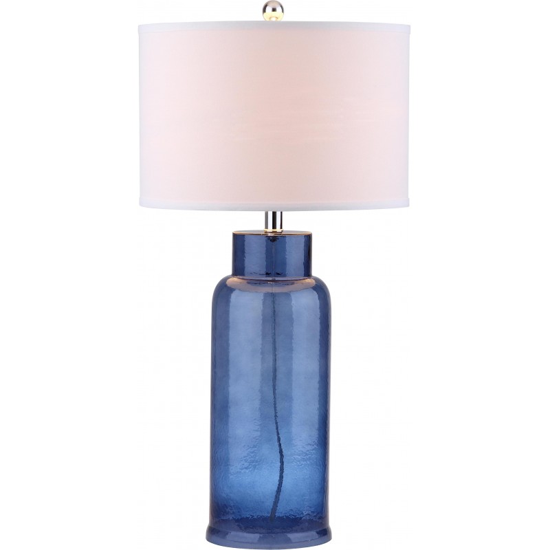 Safavieh Bottle 29-Inch H Glass Table Lamp - Set of 2 - Blue/Off-white (LIT4157C-SET2)