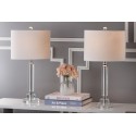 Safavieh Deco 24.5-inch H Column Crystal Lamp Set of 2 - Clear/Off-White (LIT4117A-SET2)