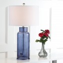 Safavieh Bottle 29-Inch H Glass Table Lamp - Set of 2 - Blue/Off-white (LIT4157C-SET2)