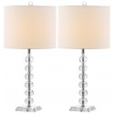Safavieh Victoria 25-inch H Crystal Ball Lamp - Set of 2 - Clear/Off-white (LIT4119A-SET2)