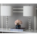 Safavieh Victoria 25-inch H Crystal Ball Lamp - Set of 2 - Clear/Off-white (LIT4119A-SET2)