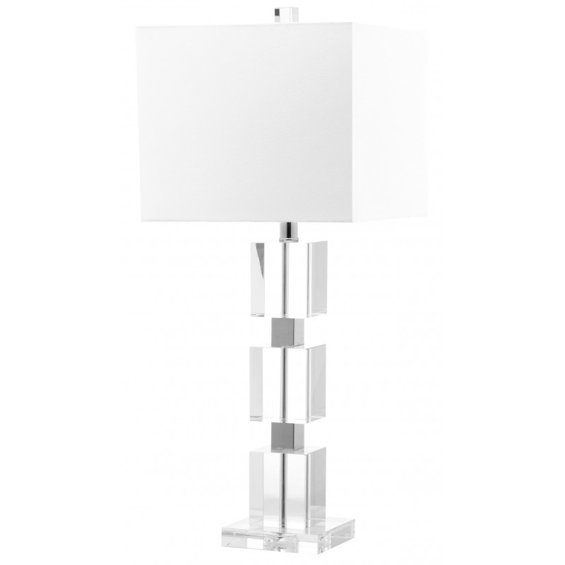 Safavieh Ice 28-inch H Palace Crystal Cube Lamp - Clear/Off-white (LIT4120A)