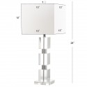 Safavieh Ice 28-inch H Palace Crystal Cube Lamp - Clear/Off-white (LIT4120A)