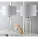 Safavieh Bottle 29-Inch H Glass Table Lamp - Set of 2 - Clear/Off-white (LIT4157B-SET2)