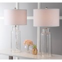 Safavieh Bottle 29-Inch H Glass Table Lamp - Set of 2 - Clear/Off-white (LIT4157B-SET2)