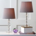 Safavieh Nola 16-inch H Stacked Crystal Ball Lamp - Set of 2 - Clear/Light Grey (LIT4123B-SET2)