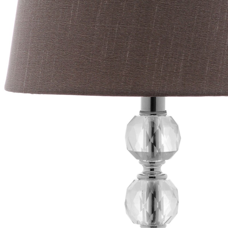Safavieh Nola 16-inch H Stacked Crystal Ball Lamp - Set of 2 - Clear/Light Grey (LIT4123B-SET2)