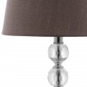 Safavieh Nola 16-inch H Stacked Crystal Ball Lamp - Set of 2 - Clear/Light Grey (LIT4123B-SET2)