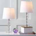 Safavieh Nola 16-inch H Stacked Crystal Ball Lamp - Set of 2 - Clear/Off-white (LIT4123C-SET2)