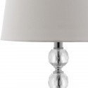 Safavieh Nola 16-inch H Stacked Crystal Ball Lamp - Set of 2 - Clear/Off-white (LIT4123C-SET2)