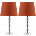 Safavieh Nola 16-inch H Stacked Crystal Ball Lamp - Set of 2 - Clear/Orange (LIT4123D-SET2)