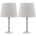 Safavieh Dylan 16-inch H Tiered Crystal Orb Lamp - Set of 2 - Clear/Off-white (LIT4124C-SET2)