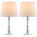 Safavieh Harlow 16-inch H Tiered Crystal Orb Lamp - Set of 2 - Clear/Off-white (LIT4125C-SET2)