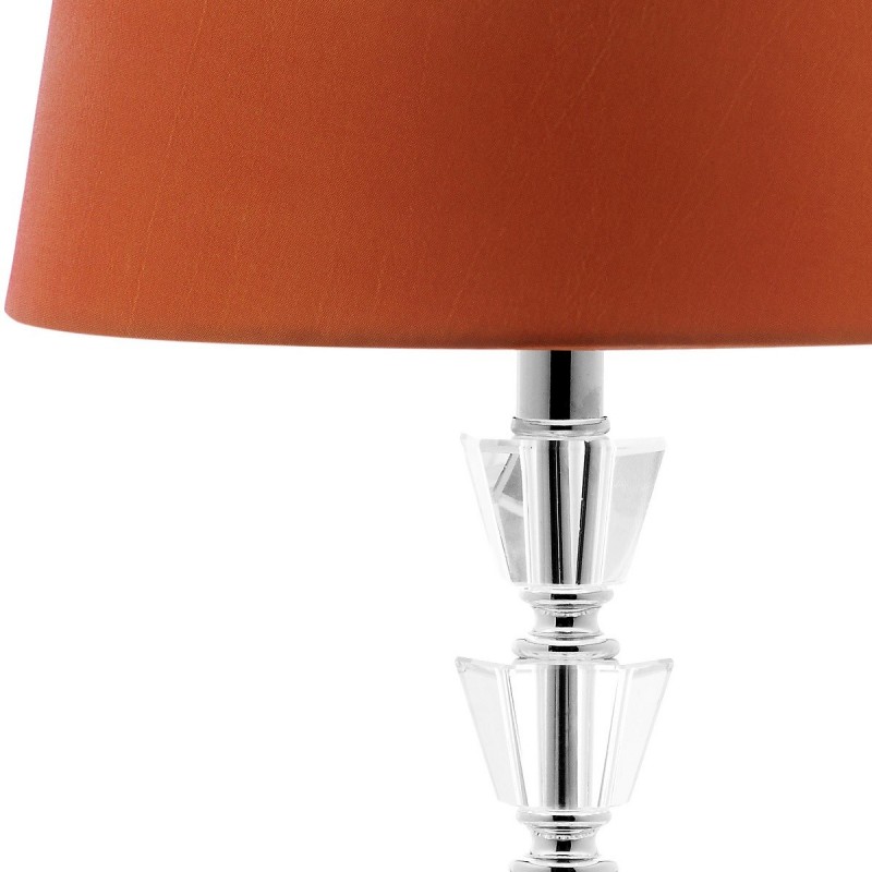 Safavieh Harlow 16-inch H Tiered Crystal Orb Lamp - Set of 2 - Clear/Orange (LIT4125D-SET2)
