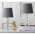 Safavieh Erin 16-inch H Crystal Cube Lamp - Set of 2 - Clear/Light Grey (LIT4126B-SET2)