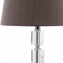 Safavieh Erin 16-inch H Crystal Cube Lamp - Set of 2 - Clear/Light Grey (LIT4126B-SET2)