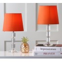 Safavieh Erin 16-inch H Crystal Cube Lamp - Set of 2 - Clear/Orange (LIT4126D-SET2)