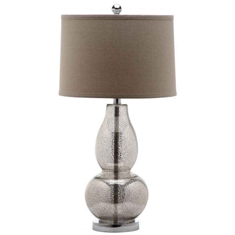 Safavieh Mercurio 28.5-Inch H Double Gourd Lamp Set of 2 - Ivory/Silver&Oatmeal (LIT4155D-SET2)