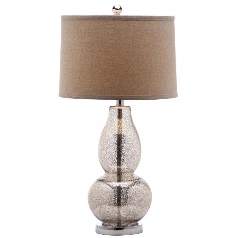 Safavieh Mercurio 28.5-Inch H Double Gourd Lamp Set of 2 - Ivory/Silver&Oatmeal (LIT4155D-SET2)