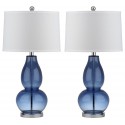 Safavieh Mercurio 28.5-Inch H Double Gourd Lamp Set of 2 - Blue/Off-White (LIT4155C-SET2)