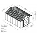 Palram Yukon 11x17 Storage Shed Kit - Gray (HG9917SGY)