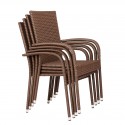 Patio Sense Morgan Outdoor Wicker Chair 4-Pack (62664)