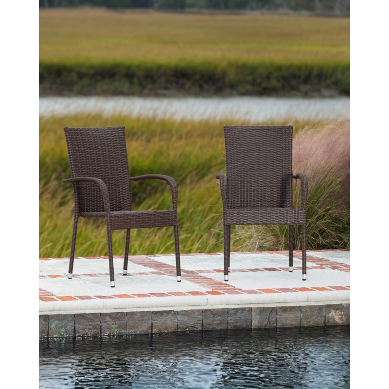 Patio Sense Morgan Outdoor Wicker Chair 4-Pack (62664)