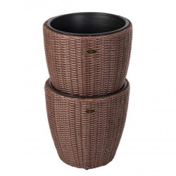 Patio Sense Tondo 2-Piece Wicker Planter Set (62780)