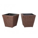 Patio Sense Piazza 2-Piece Wicker Planter Set (62781)