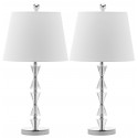 Safavieh Deco 24.5-inch H Prisms Crystal Lamp Set of 2 - Clear/Off-White (LIT4129A-SET2)