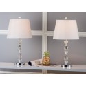 Safavieh Deco 24.5-inch H Prisms Crystal Lamp Set of 2 - Clear/Off-White (LIT4129A-SET2)