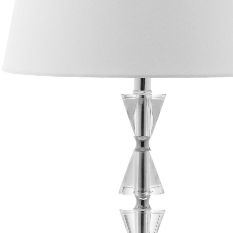 Safavieh Deco 24.5-inch H Prisms Crystal Lamp Set of 2 - Clear/Off-White (LIT4129A-SET2)