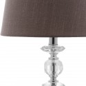 Safavieh Derry 15-inch H Stacked Crystal Orb Lamp - Set of 2 - Clear/Light Grey (LIT4130B-SET2)