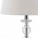 Safavieh Derry 15-inch H Stacked Crystal Orb Lamp - Set of 2 - Clear/Off-white (LIT4130C-SET2)