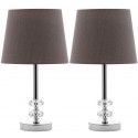 Safavieh Ashford 16-inch H Crystal Orb Lamp - Set of 2 - Clear/Light Grey (LIT4131B-SET2)