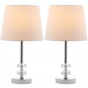 Safavieh Ashford 16-inch H Crystal Orb Lamp - Set of 2 - Clear/Off-white (LIT4131C-SET2)