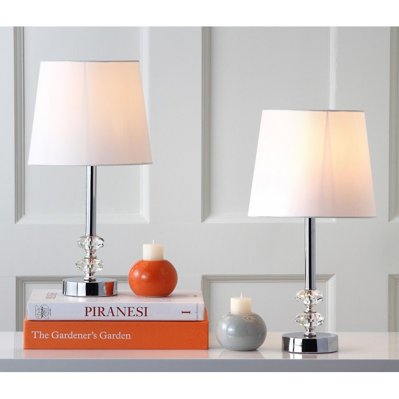 Safavieh Ashford 16-inch H Crystal Orb Lamp - Set of 2 - Clear/Off-white (LIT4131C-SET2)
