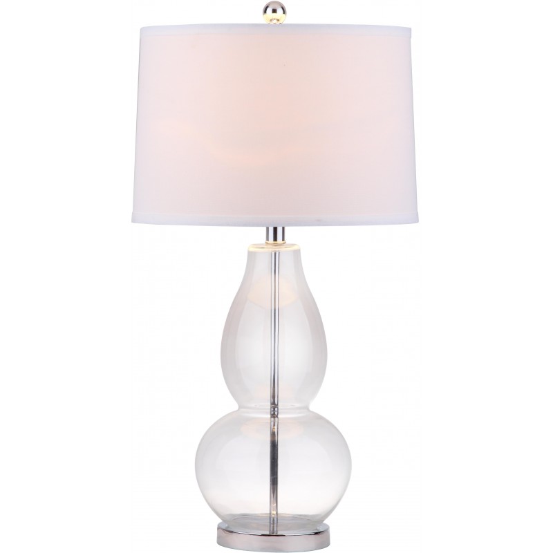 Safavieh Mercurio 28.5-Inch H Double Gourd Lamp Set of 2 - Clear/Off-White (LIT4155B-SET2)